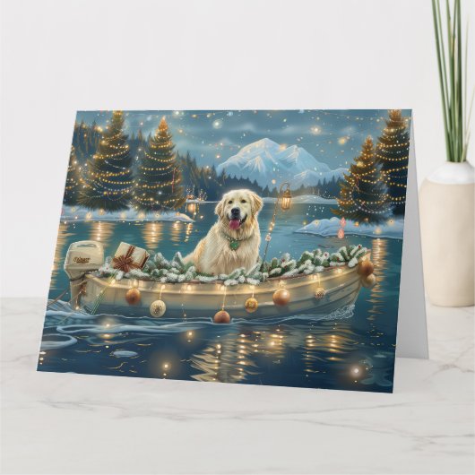 Grote Pyreneeën Kerst Feestelijke reis Kaart (Voorkant)