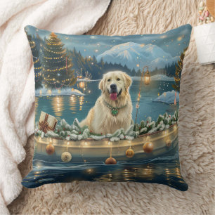 Grote Pyreneeën Kerst Feestelijke reis Kussen