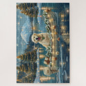 Grote Pyreneeën Kerst Feestelijke reis Legpuzzel (Verticaal)