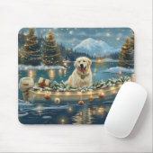 Grote Pyreneeën Kerst Feestelijke reis Muismat (Met muis)