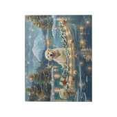 Grote Pyreneeën Kerst Feestelijke reis Notitieblok (Linkerzijde)