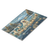 Grote Pyreneeën Kerst Feestelijke reis Notitieblok (Schuin)