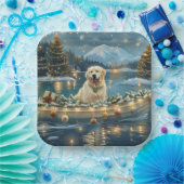 Grote Pyreneeën Kerst Feestelijke reis Papieren Bordje (Feest)