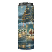 Grote Pyreneeën Kerst Feestelijke reis Thermosbeker (Achterkant)