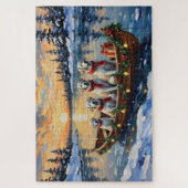 Grote Pyreneeën Kerstboot Vakantie Legpuzzel (Verticaal)