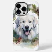 Grote Pyreneeën Kerstkrans Feestelijke Pup Case-Mate iPhone Case (Achterkant)