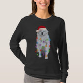 Grote Pyreneeën kerstlights Xmas Patou Pyrenea T-shirt (Voorkant)