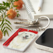 Grote Pyreneeën-kleurenblok Sleutelhanger (Voorkant Rechts)