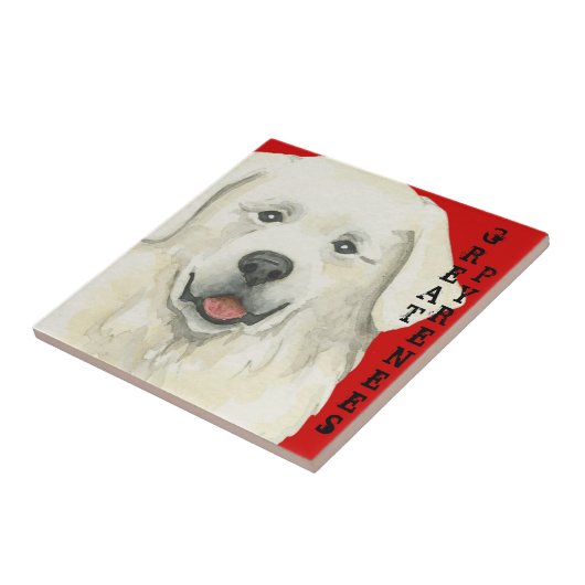 Grote Pyreneeën-kleurenblok Tegeltje (Zijkant)