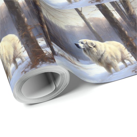 Grote Pyreneeën Laat het sneeuwen Kerstmis Cadeaupapier (Rol Hoek)