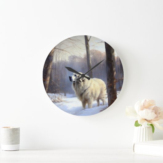 Grote Pyreneeën Laat het sneeuwen Kerstmis Grote Klok (Huis)