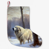 Grote Pyreneeën Laat het sneeuwen Kerstmis Kleine Kerstsok (Voorkant)