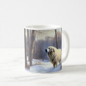 Grote Pyreneeën Laat het sneeuwen Kerstmis Koffiemok (Voorkant rechts)