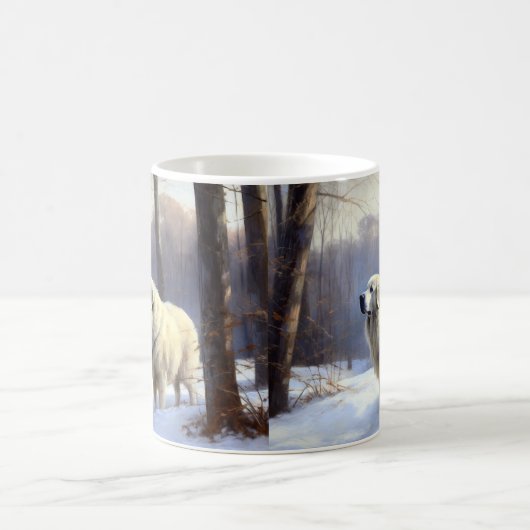 Grote Pyreneeën Laat het sneeuwen Kerstmis Koffiemok (Center)