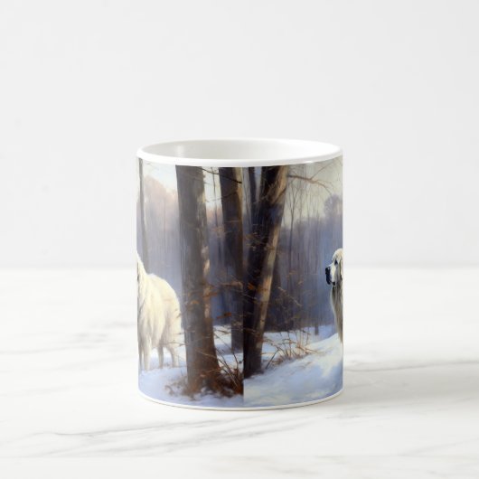 Grote Pyreneeën Laat het sneeuwen Kerstmis Koffiemok (Center)