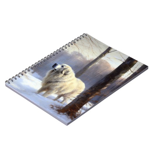 Grote Pyreneeën Laat het sneeuwen Kerstmis Notitieboek (Linkerzijde)