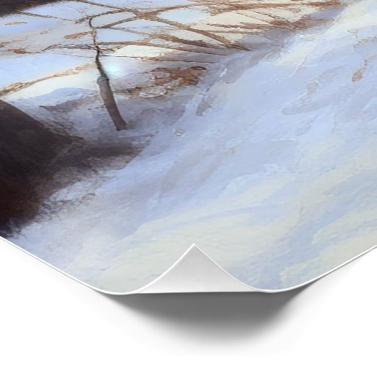 Grote Pyreneeën Laat het sneeuwen Kerstmis Perfect Poster (Hoek)