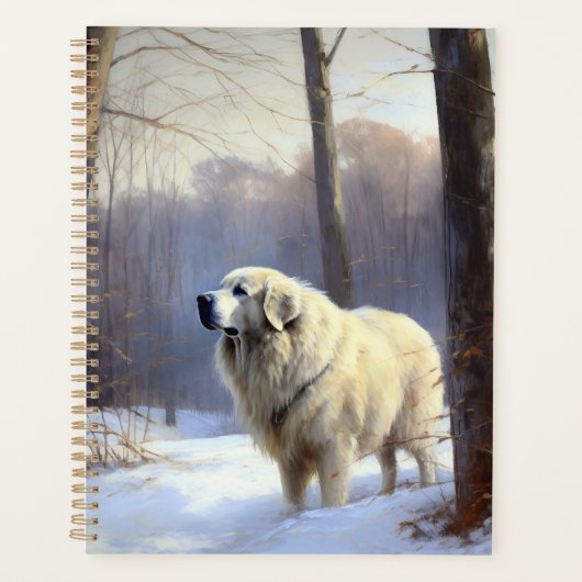 Grote Pyreneeën Laat het sneeuwen Kerstmis Planner (Voorkant)
