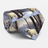 Grote Pyreneeën Laat het sneeuwen Kerstmis Stropdas (Opgerold)