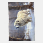 Grote Pyreneeën Laat het sneeuwen Kerstmis Theedoek (Verticaal)