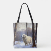 Grote Pyreneeën Laat het sneeuwen Kerstmis Tote Bag (Achterkant)
