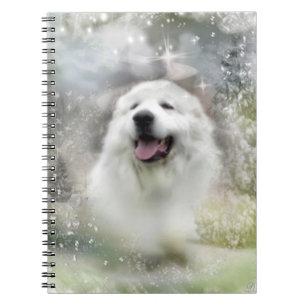 Grote Pyreneeën-laptop - Ontwerp winterseizoen Notitieboek