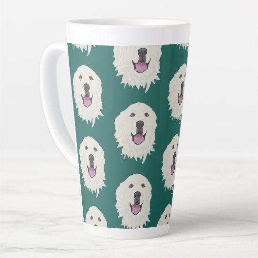 Grote Pyreneeën Latte Mok (Linkerhoek)