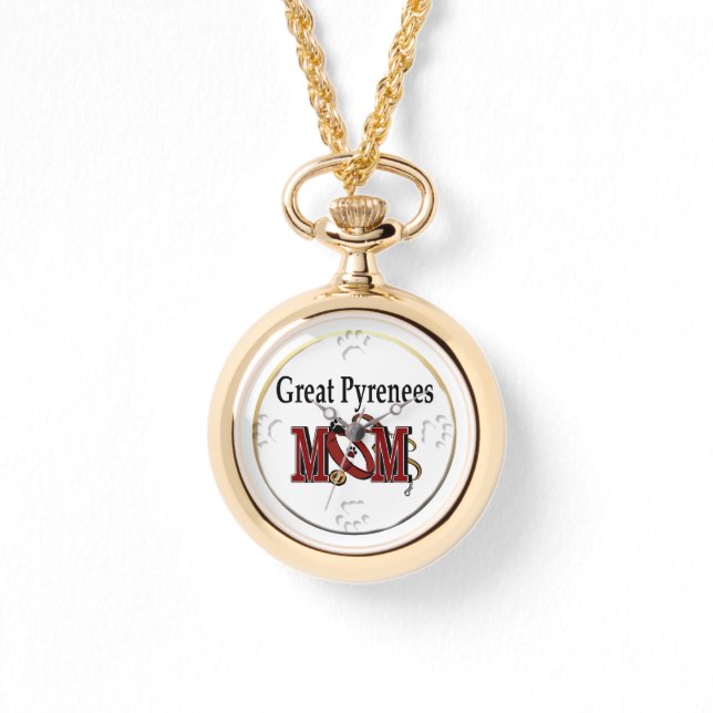 Grote Pyreneeën Mam Gifts Horloge (Voorkant)