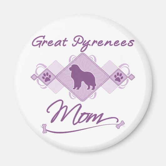 Grote Pyreneeën Mam Magneet (Voorkant)