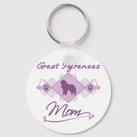Grote Pyreneeën Mam Sleutelhanger (Voorkant)