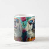 Grote Pyreneeën met hart Rozen Valentijnsdag Koffiemok (Center)