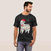 Grote Pyreneeën met kerstlicht en mam pap i T-shirt (Voorkant volledig)