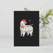 Grote Pyreneeën met kerstlicht en mam pap Kaart (Staand voorkant)