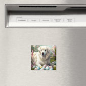 Grote Pyreneeën met paaseieren Magneet (Insitu (Vaatwasser))