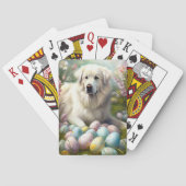 Grote Pyreneeën met Pasen Eieren  Pokerkaarten (Achterkant)