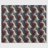 Grote Pyreneeën met Sinterklaas Feestelijke Kerstm Cadeaupapier (Vlak)