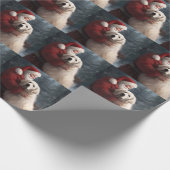 Grote Pyreneeën met Sinterklaas Feestelijke Kerstm Cadeaupapier (Hoek)