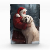 Grote Pyreneeën met Sinterklaas Feestelijke Kerstm Fotoblokken (Voorkant)