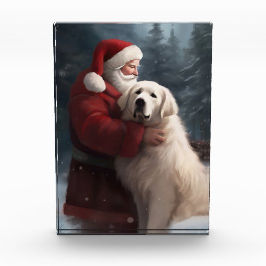 Grote Pyreneeën met Sinterklaas Feestelijke Kerstm Fotoblokken (Voorkant)