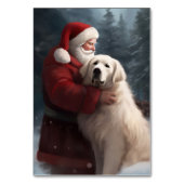 Grote Pyreneeën met Sinterklaas Feestelijke Kerstm Kaart (Achterkant)