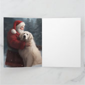 Grote Pyreneeën met Sinterklaas Feestelijke Kerstm Kaart (Binnen)