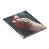 Grote Pyreneeën met Sinterklaas Feestelijke Kerstm Notitieblok (Schuin)