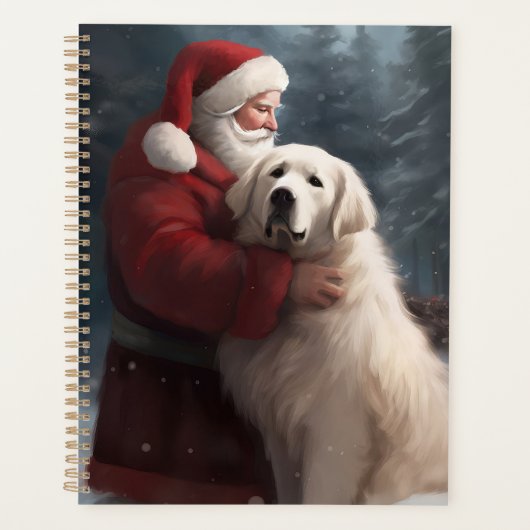 Grote Pyreneeën met Sinterklaas Feestelijke Kerstm Planner (Voorkant)
