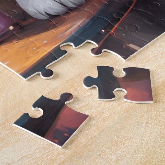 Grote Pyreneeën Moeder en Puppies met Milkshakes Legpuzzel (Zijkant)