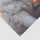 Grote Pyreneeën Moeder en Puppies met Milkshakes Tissuepapier (Detail)