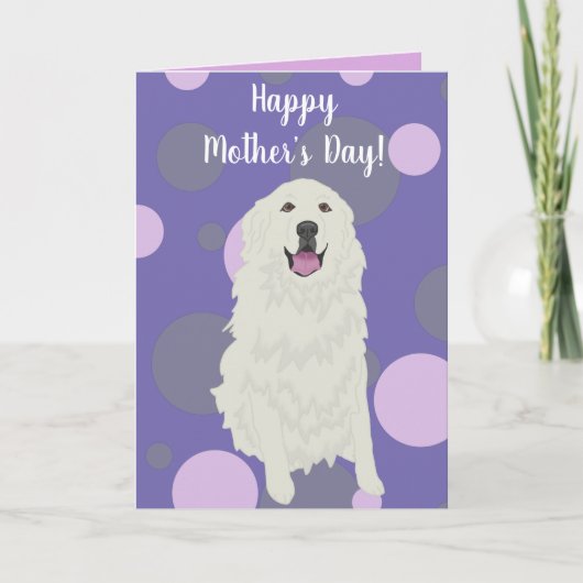 Grote Pyreneeën Moederdag Kaart (Voorkant)