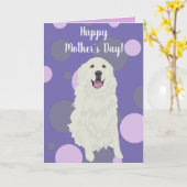 Grote Pyreneeën Moederdag Kaart (Gele Bloem)