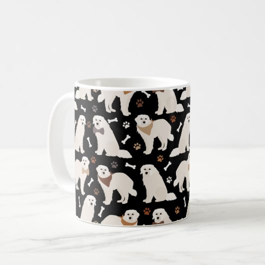 Grote Pyreneeën Mok van poten en Botten Koffie (Voorkant links)