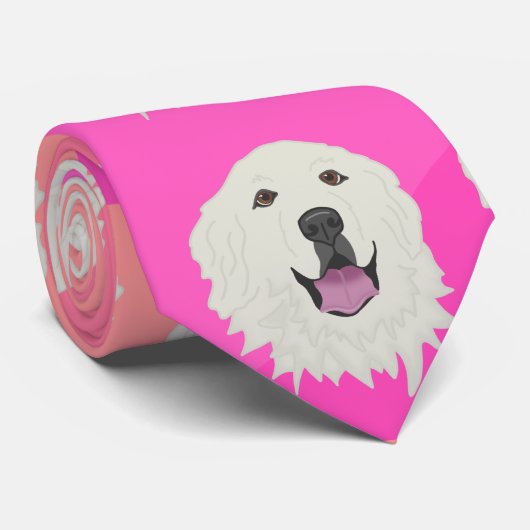 Grote Pyreneeën Mountain Dog Stropdas (Opgerold)