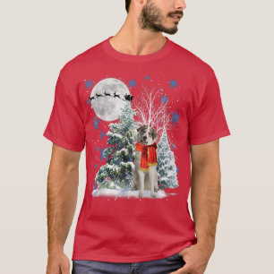 Grote Pyreneeën onder Moonlight Snow-kerstpaja T-shirt